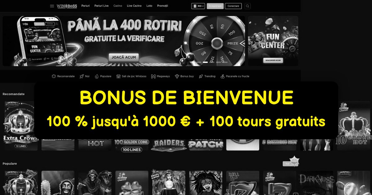 WinBoss Casino | Meilleures machines à sous, bonus et mobile