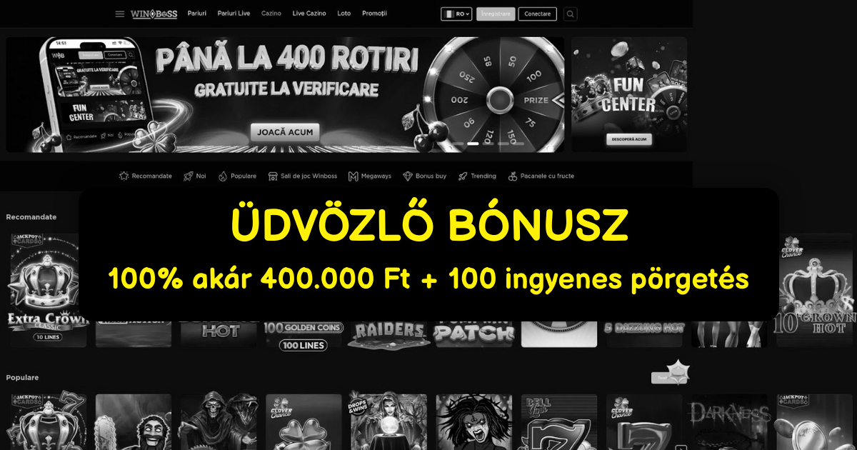 WinBoss Casino - A legjobb online slotok és bónuszok Magyarországon